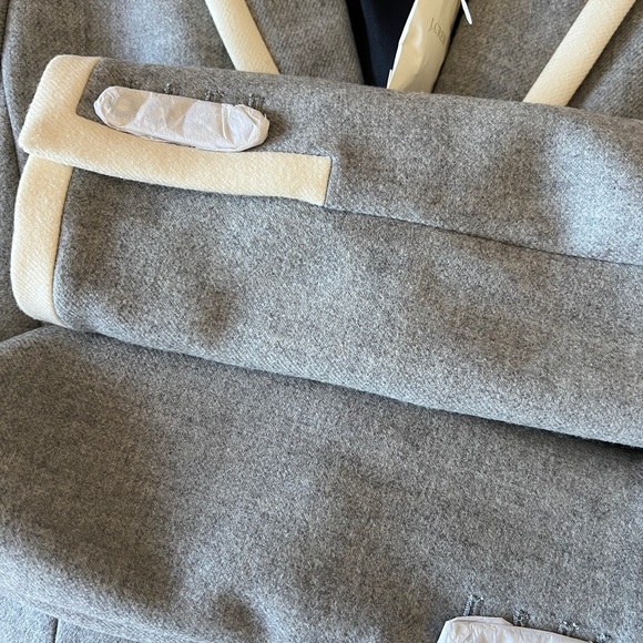 J. Crew Lexington Wool Blazer Classic Sz 0 gray with white tipped - Picture 6 of 8